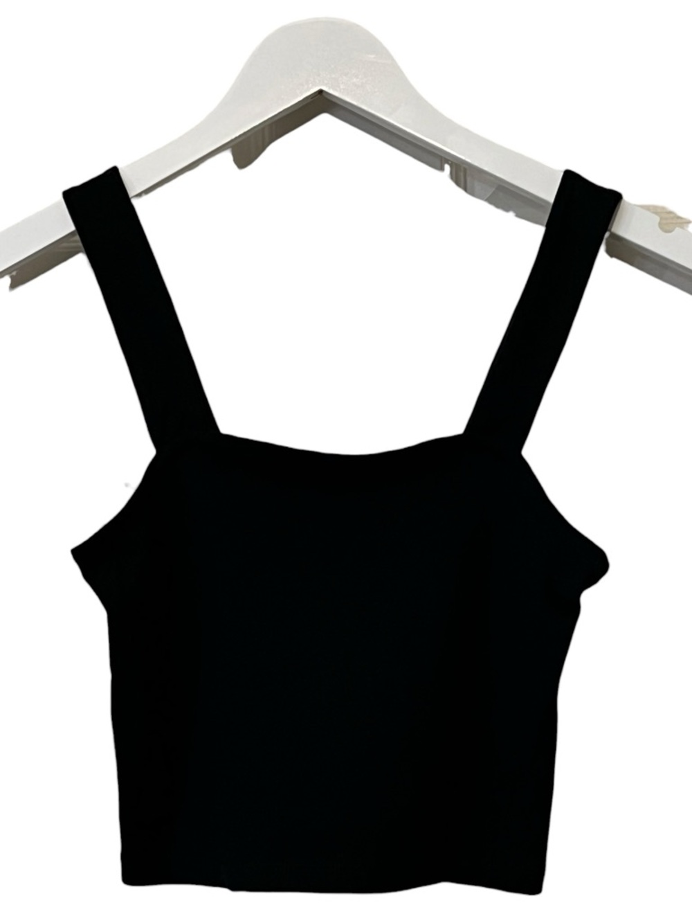 BP. Square Neck‎ Sleeveless Crop Tank Top, Color Black, Size XS